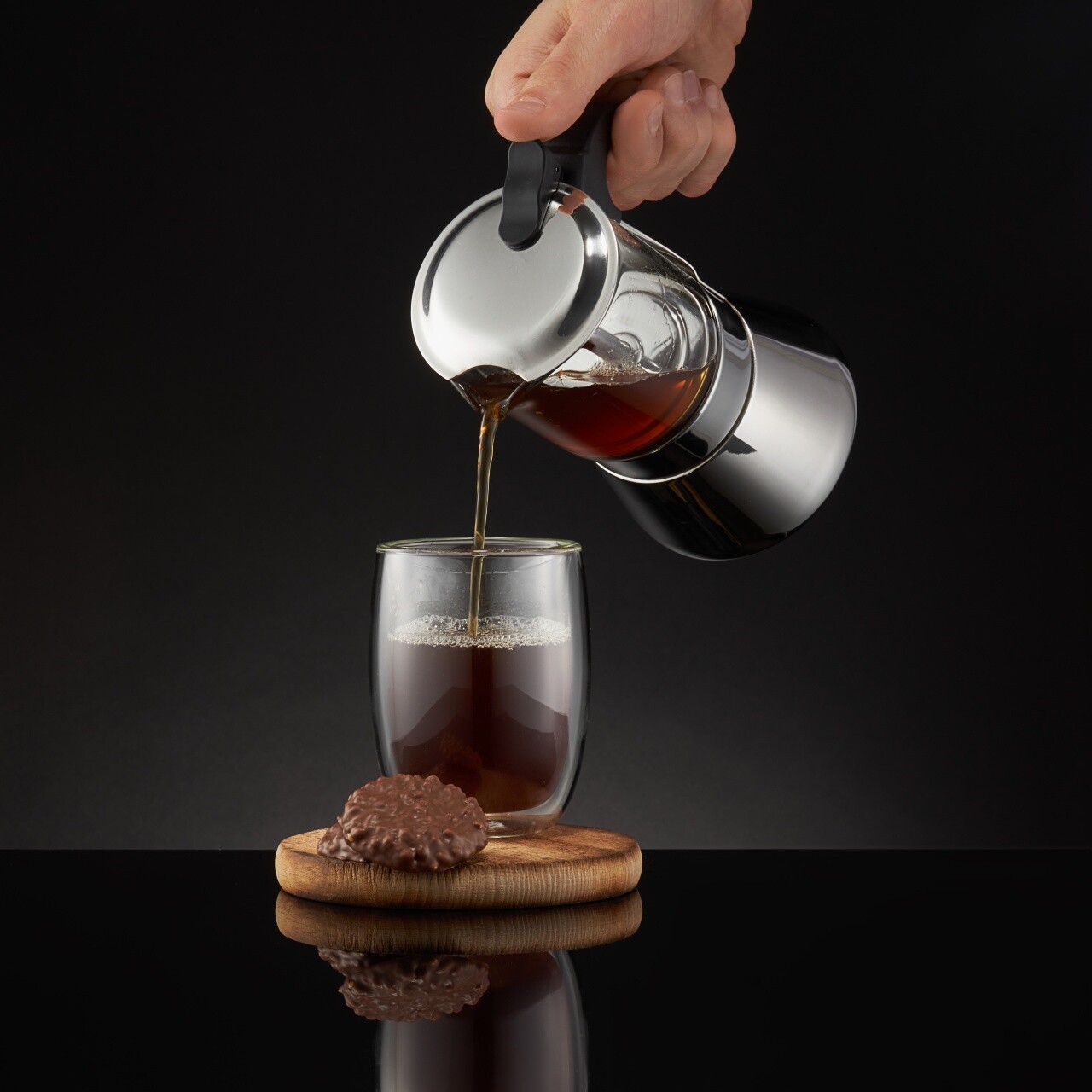 Cafetiera filtru Evie, Ambition, 240 ml, otel/sticla, argintiu/transparent - 2 | YEO