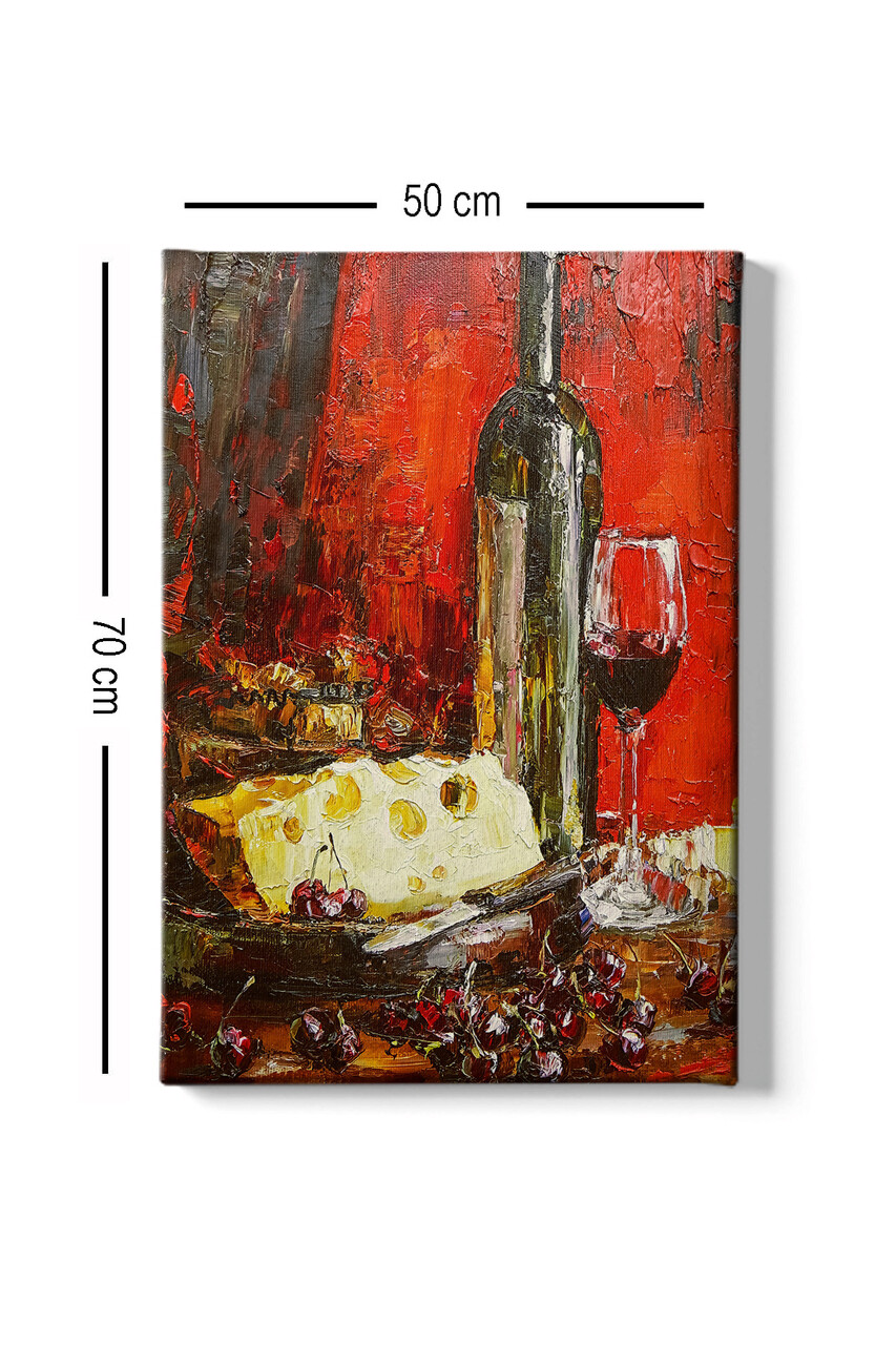 Tablou decorativ, Kanvas Tablo (50 x 70), Cadru: 100% LEMN (grosime: 3 cm), Multicolor - view 3