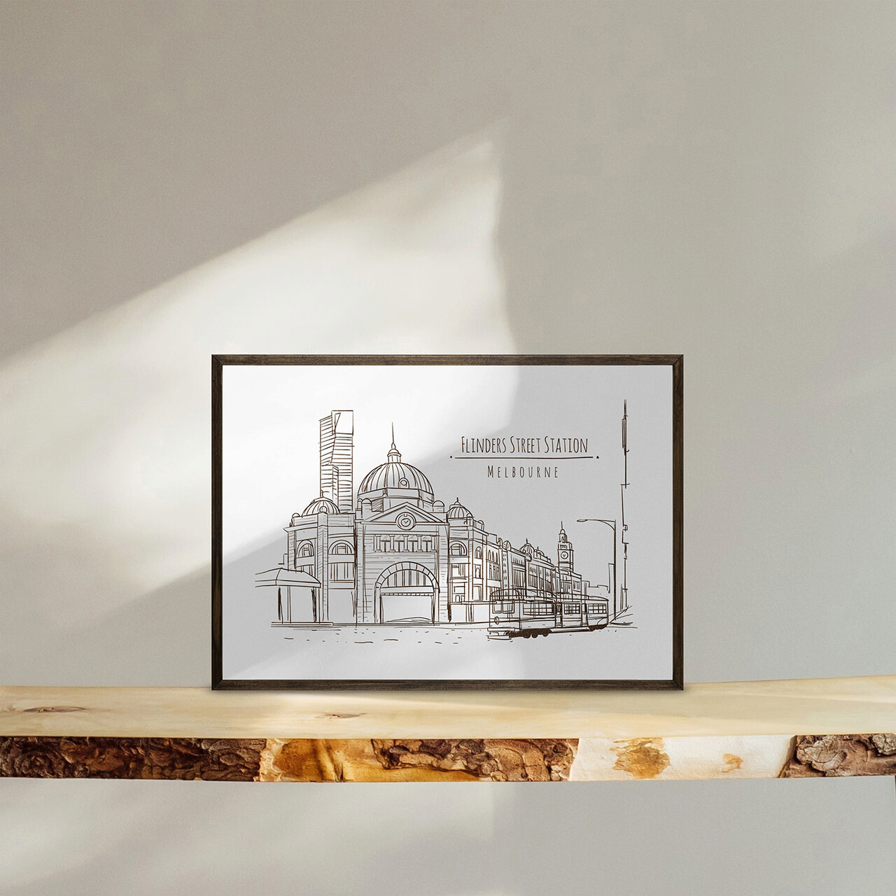 Tablou decorativ TD124 Lemn Desenat manual Natural