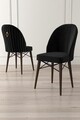 Set de scaune, Charlotte, Ritim, Metal, Negru/Maro