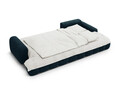 Coltar extensibil dreapta 3 locuri, Linz, Cosmopolitan Design, 275x142x84 cm, catifea, albastru petrol inchis