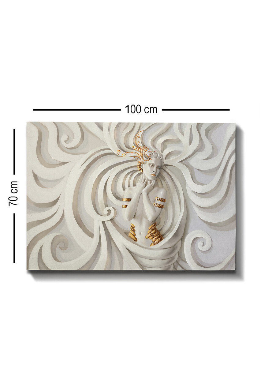 Tablou decorativ, Kanvas Tablo (70 x 100), Cadru: 100% LEMN (grosime: 3 cm), Multicolor - view 3