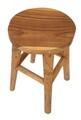 Scaunel Bulat, Mauro Ferretti, 40x40x55 cm, tec reciclat, lucrat manual, model unicat, maro