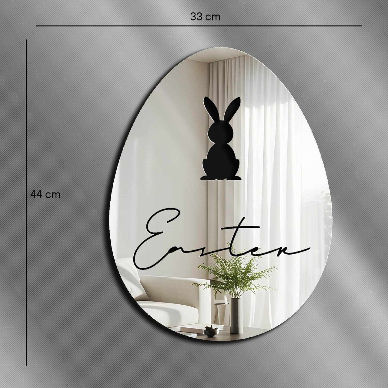 Oglinda decorativa, EAS006SILVER, Partea de jos: 100% EVA (Grosime: 10 mm), Argintiu - view 4