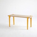 Banca, Logg, Khalkeus , 90x45x30 cm, Lemn / Galben