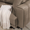 Coltar extensibil stanga 4 locuri ELTAP, LT-20NU, Dalia, 289x190x95 cm, lemn/poliester, maro deschis