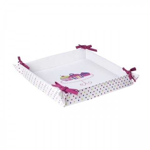 Cos de paine cupcake, heinner, 35 x 35 x 5 cm, 100% bumbac, multicolor