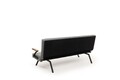 Canapea extensibila cu 3 locuri, Futon, 859FTN2907, Metal , Gri deschis