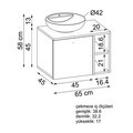 Dulap de baie cu chiuvetă, Hanah Home, 2455, MDF, Pin Atlantic / Alb