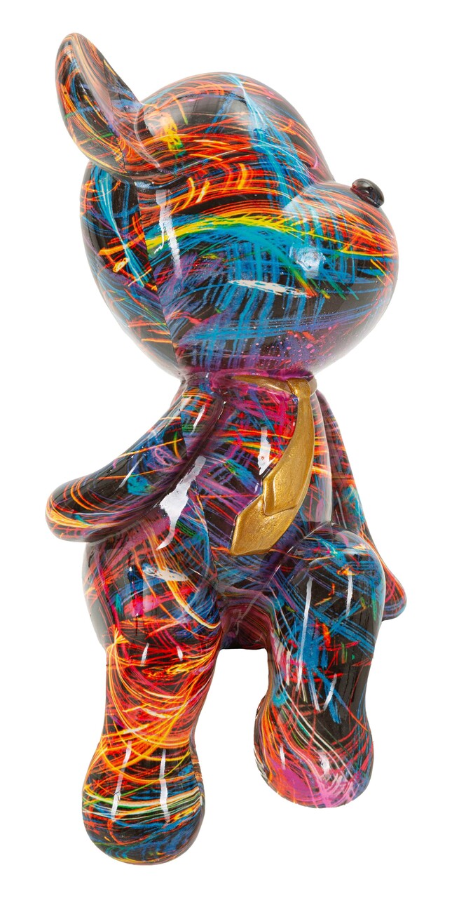 Decoratiune, Mauro Ferretti, Orsetto Psyco -A, 10.5x12x23.5 cm, polirasina, multicolor - imagine 6