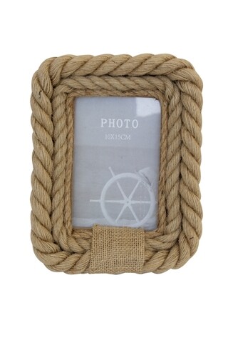 Rama foto Rustic, Bedora, 10x15 cm, MDF si canepa, natur