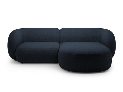 Coltar dreapta 2 locuri, Kate, Micadoni, 255x176x76 cm, tesatura boucle, albastru inchis