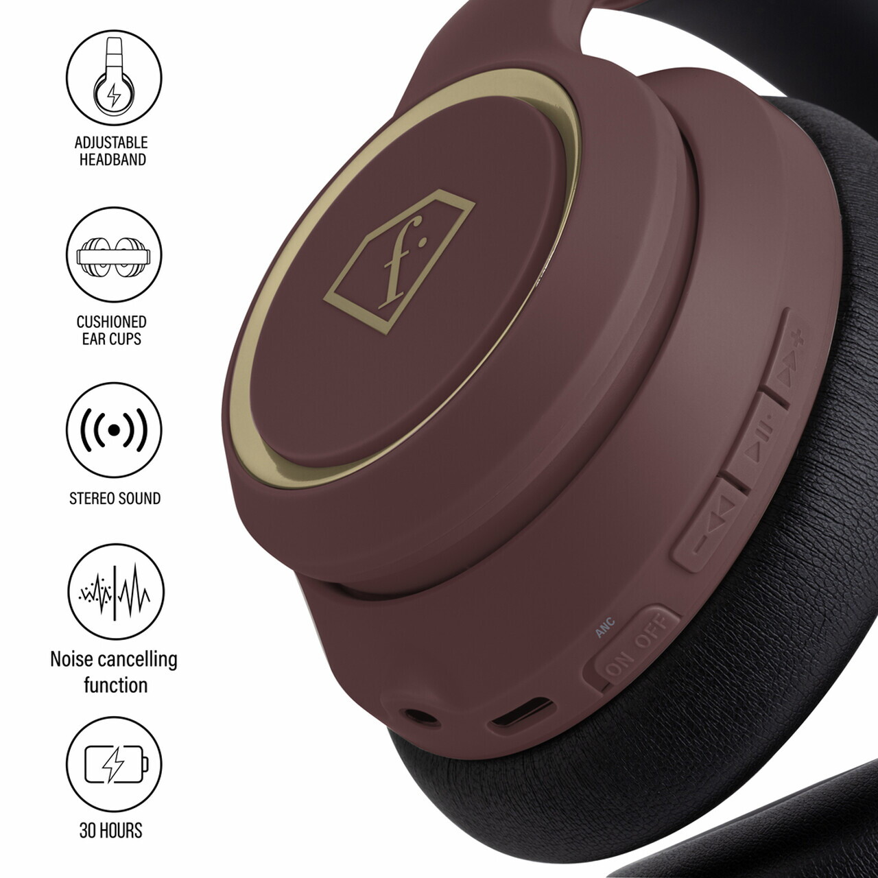 Casti wireless ANC Fashion TV, Headphones, 17x18.5x8 cm, visiniu - imagine 7