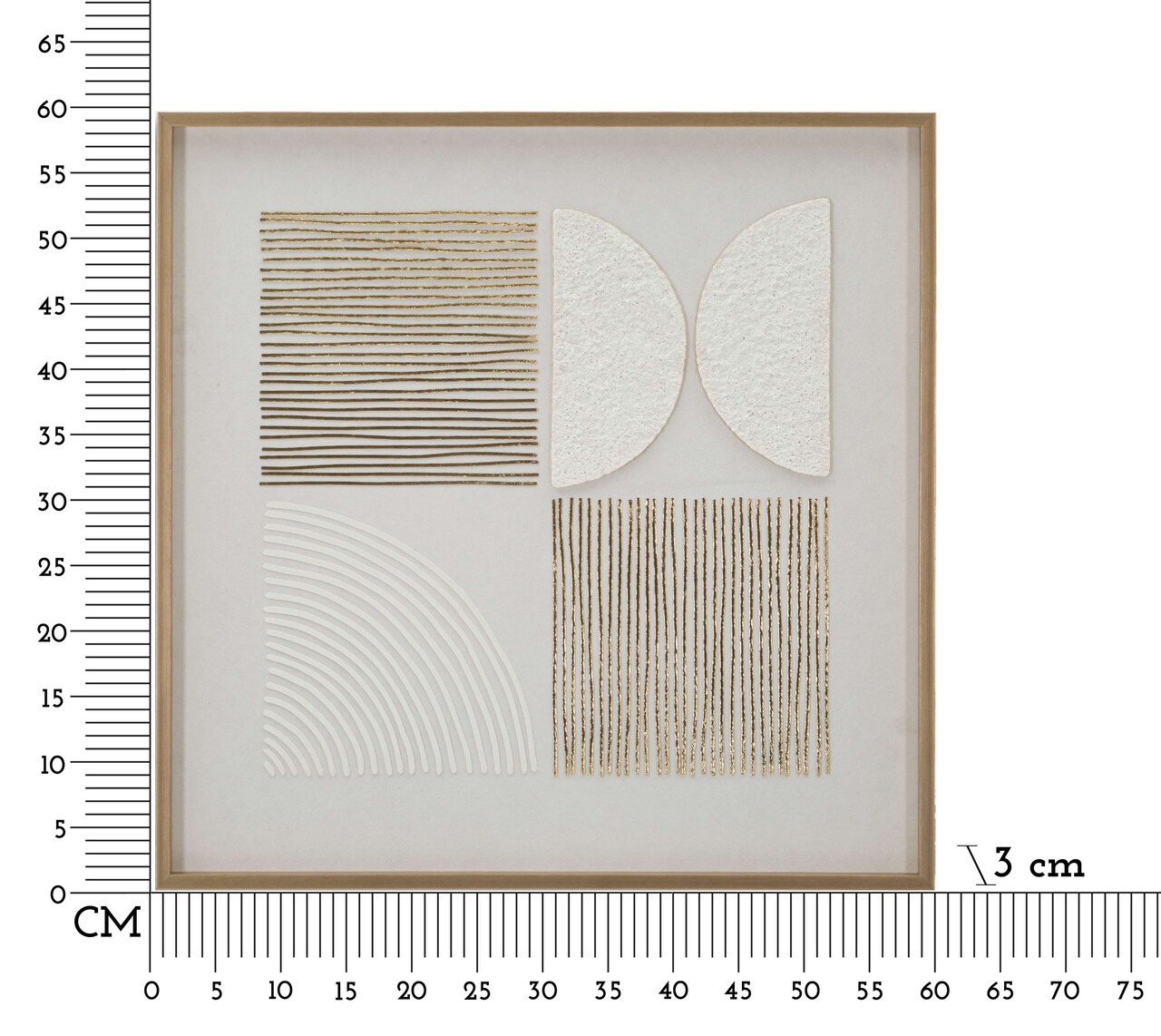 Tablou decorativ Abstract -H, Mauro Ferretti, 60x60 cm, canvas/lemn de pin/plastic, multicolor - 1 | YEO