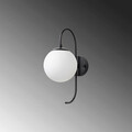 Aplica de perete, Fulgor, 942FLG2126, Metal, Negru / Crem