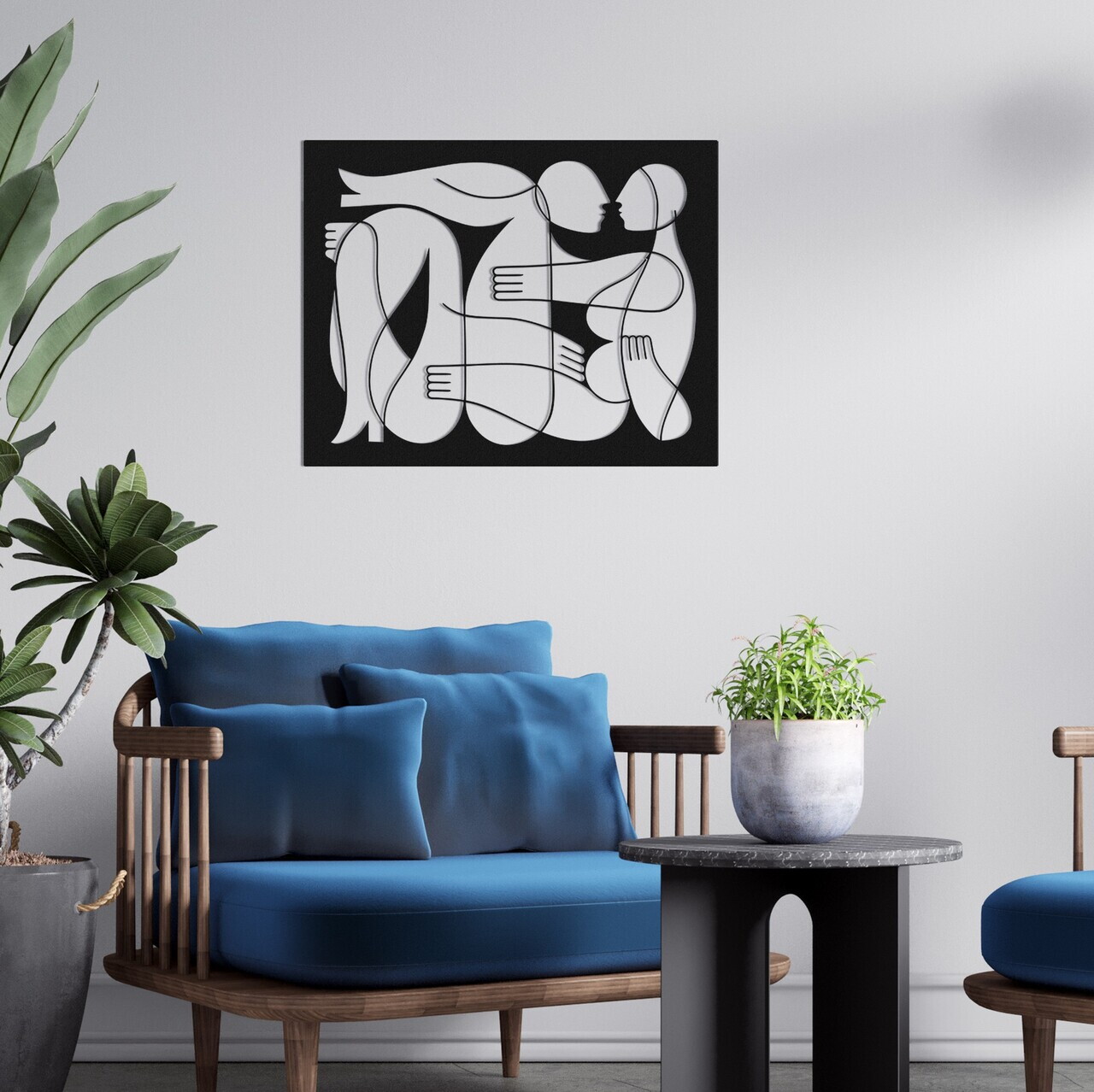 Decoratiune de perete, ART-DC-010, Dimensiune: 50 x 39 cm, Negru — imaginea 2