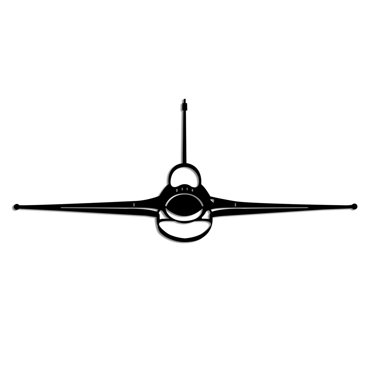 Decoratiune de perete, F-16 Jet Fighter, Dimensiune: 60 x 25 cm , Negru - view 5