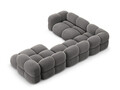 Coltar panoramic stanga 5 locuri, Loretto, Cosmopolitan Design, 345x250x68 cm, catifea, gri
