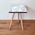 Masuta, Leona, Shp175, 35x42x35 cm, Alb/Gri