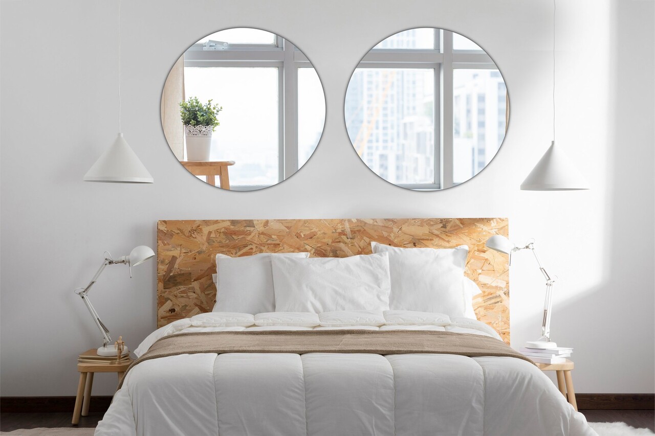 Oglinda decorativa, Mirrorland, Round, Oglindă indestructibilă cu obturator, Argintiu - 1 | YEO