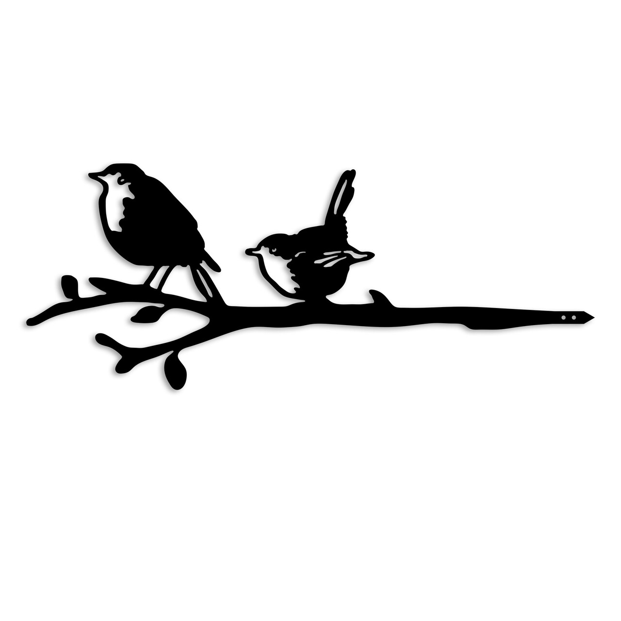 Obiect decorativ de grădină, Bird On The Branch 03, 55x22 cm, Negru - view 4