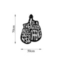 Decoratiune de perete, The Best Defense Is A Good Offence, Metal, 50 x 70 cm, Negru