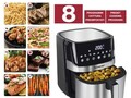 Friteuza cu aer cald Beper, 28x37x34 cm, 7 L, gri/negru