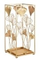 Suport pentru umbrele Gold Leaf, Mauro Ferretti, 22.5x22.5x48.5 cm, fier, auriu