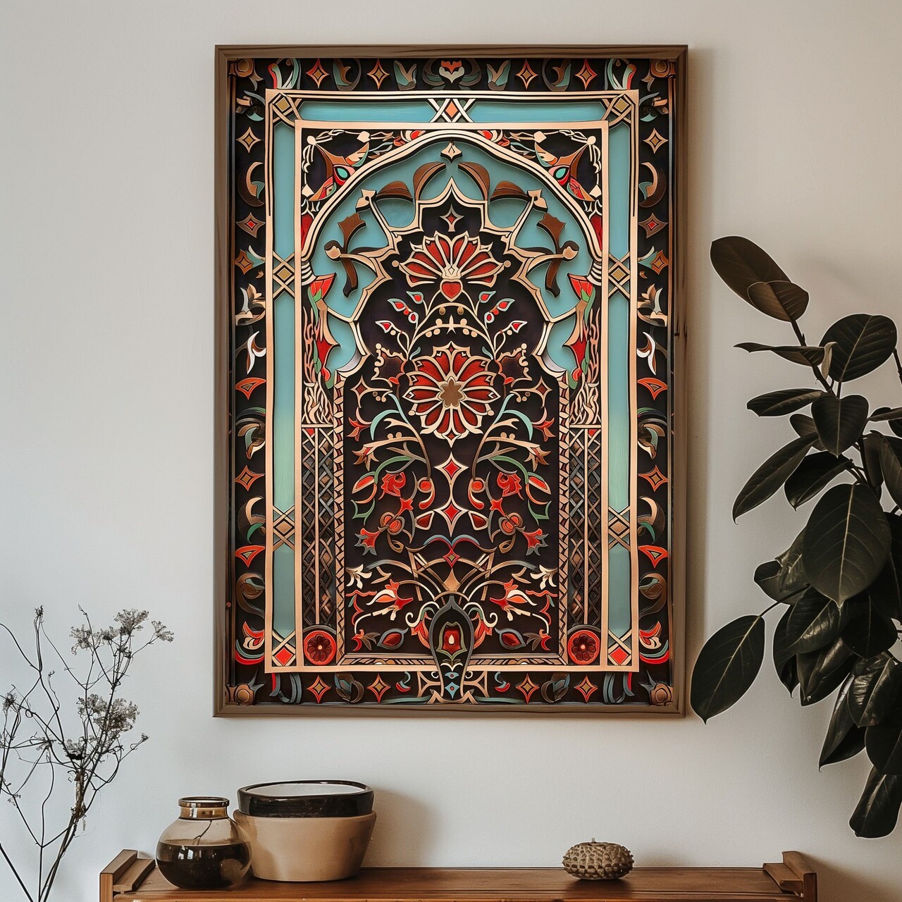 Tablou decorativ, GE118-L, Lemn, Multicolor - view 2