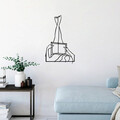 Decoratiune de perete, i Love Reading, Metal, Dimensiune: 42 x 69 cm, Negru