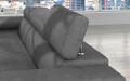 Coltar extensibil stanga 4 locuri ELTAP, Armd-60, Armando, 289x203x85 cm, lemn/poliester, gri