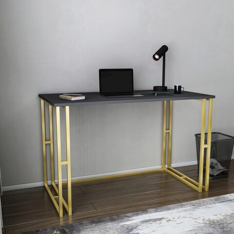 Birou, retricy, kane, 120x60x74.8 cm, pal, aur/antracit