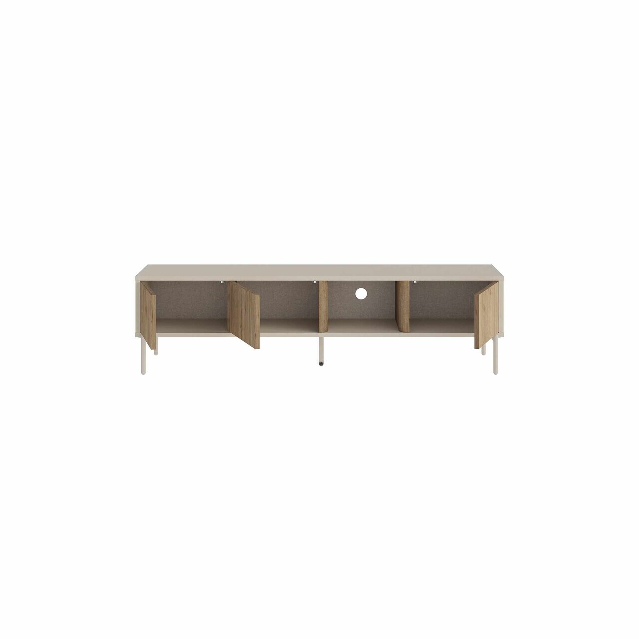 Comoda TV, Hanah Home, Ventro, 150x40x36 cm, Natural / Gresie — imaginea 9