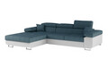 Coltar extensibil stanga 4 locuri ELTAP, Armd-68, Armando, 289x203x85 cm, lemn/poliester, albastru/alb