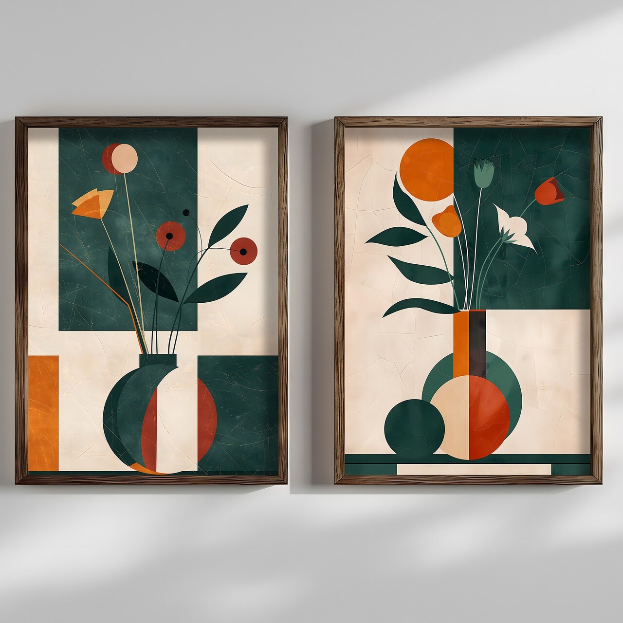 Set 2 tablouri decorative HUM103 Cadru: 100% MOLID Multicolor