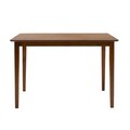Set masa si 4 scaune Diego, Pakoworld, 112x72x74 cm, MDF/lemn de cauciuc, maro/maro