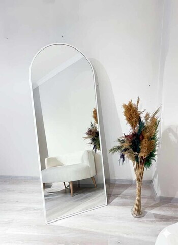 Oglinda Cheval, Hanah Home, Oval 70x180, 70x180x1.5 cm, Alb