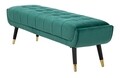 Bancheta Infinity, Mauro Ferretti, 141x41x43 cm, catifea, verde