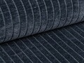 Coltar stanga 2 locuri, Bergamo, Cosmopolitan Design, 244x152x70 cm, catifea chenille raiata, albastru navy