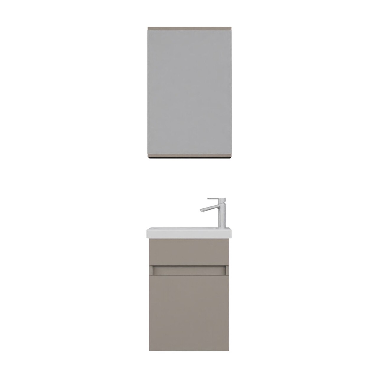Set mobilier de baie (2 piese), Hanah Home, Sole 45, Latte - view 5