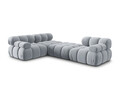 Canapea modulara 4 locuri, Bellis-51, Micadoni Home, 282x188x70 cm, catifea, albastru deschis