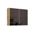 Dulap de baie cu oglindă, Hanah Home, 1754, 80x60x16 cm, MDF-LAM, Maro