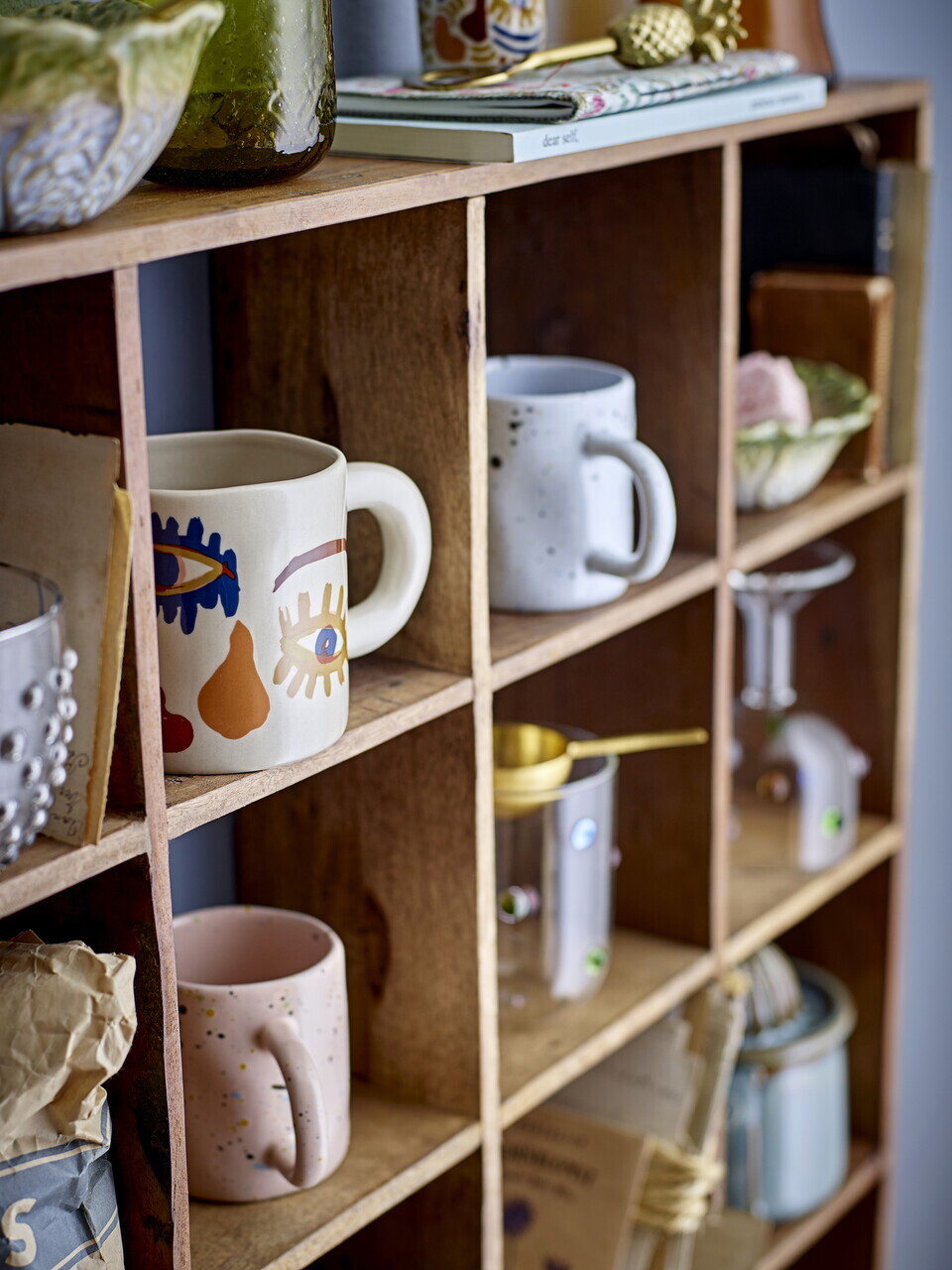 Raft de perete, Bloomingville, Tilo, 70x10x70 cm, lemn reciclat, maro - imagine 3