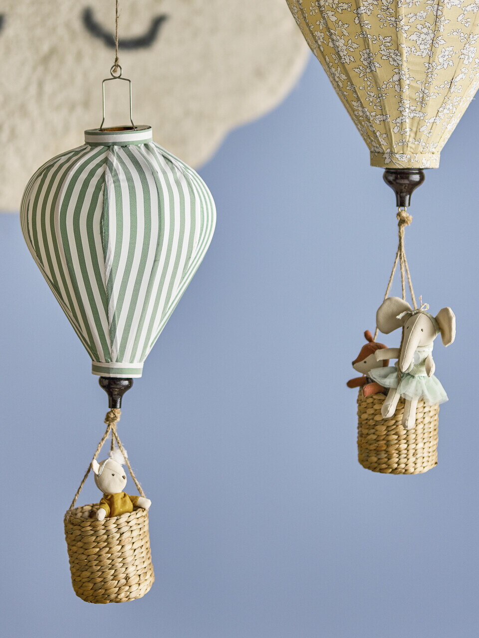 Decoratiune suspendata, Bloomingville, Pomp, 25x65 cm, poliester/zambila de apa, verde - imagine 2