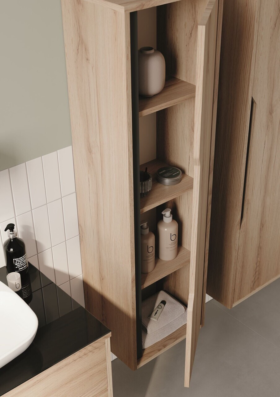 Dulap de baie, Hanah Home, Galia 40, Stejar — imaginea 3
