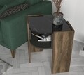 Masuta pentru living Marbel, Talon, 47.6 x 47.6 x 60 cm, walnut/gri/negru