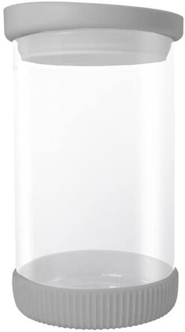 Recipient Grey, Jocca, 810 ml, sticla/silicon, transparent/gri