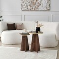 Set masute de cafea, Neostill, Mushroom 2, PAL, Aur / Nuc
