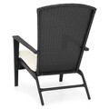 Fotoliu, Kampem, L.65 l.85 H.90, otel/fibre sintetice/poliester, negru/bej