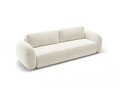 Canapea extensibila 3 locuri, Tonale, Cosmopolitan Design, 262x105x88 cm, catifea, ivoriu
